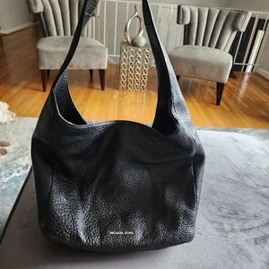 MICHAEL Michael Kors Lena Lg. Leather Shoulder Bag, Black